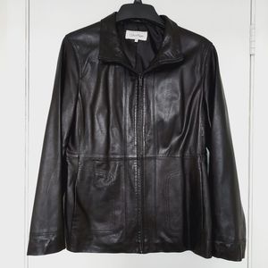 Calvin Klein leather jacket size L